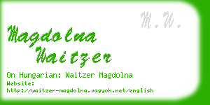 magdolna waitzer business card